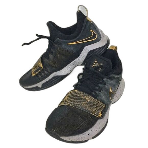 Nike PG 1 Paul George-Men\'s Size 11.5 -Black/Yellow Basketball Shoes- 878627-006 main image 11